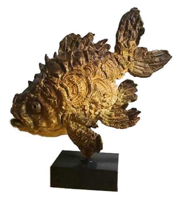Pieter Vanden Daele Bronze Fisch „Valerius“ in Frankfurt